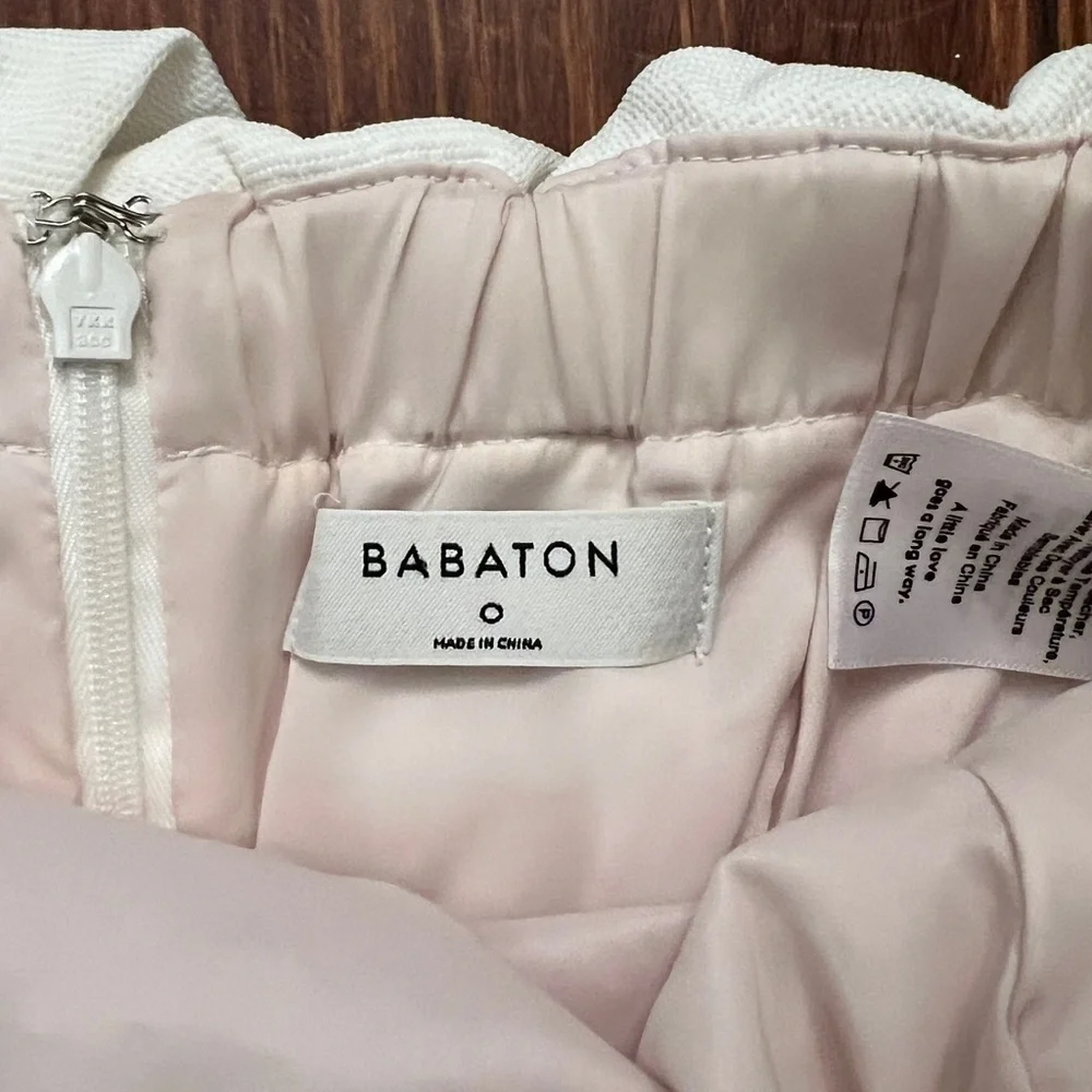 BABATON ARITIZIA Altamiro White/Off White Jumpsuit Strapless Wide Leg Cropped - Picture 7 of 12
